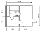 план бани 4х5