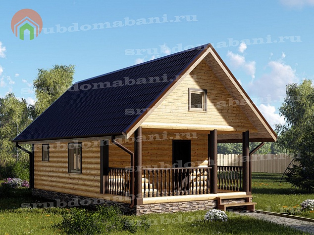 Баня с двумя полатями